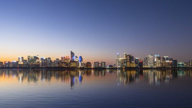 杭州錢江新城夜景