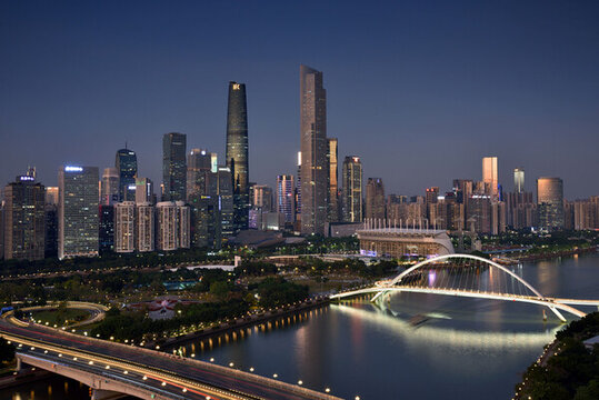 廣州珠江新城建筑風(fēng)光夜景
