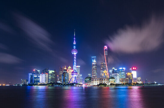 上海外灘城市風光建筑夜景