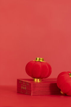 小燈籠創(chuàng)意新年紅色圖片