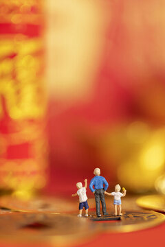 大人與孩子創(chuàng)意新春中式風(fēng)格圖
