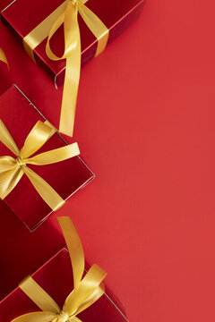 新年礼品创意红色背景