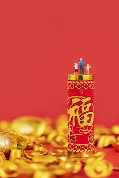 鞭炮微縮創(chuàng)意新年圖片