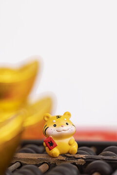 老虎創(chuàng)意春節(jié)發(fā)財(cái)圖片