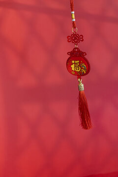 中國結(jié)創(chuàng)意紅色光影背景