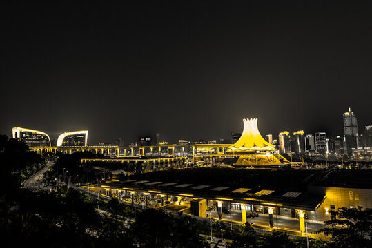 城市夜景南寧會(huì)展中心