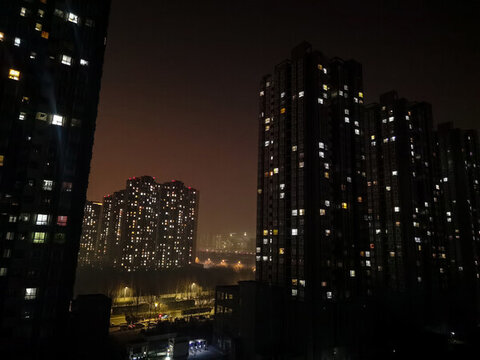 住宅建筑夜景