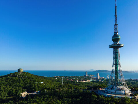青島太平山電視塔鳥瞰圖