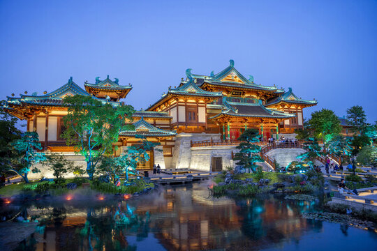 南京江寧金陵小城景區(qū)夜景