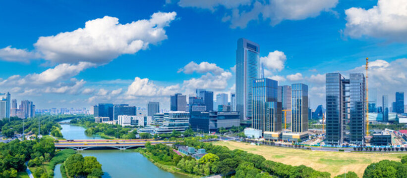 浙江省寧波市東部新城城市風(fēng)光