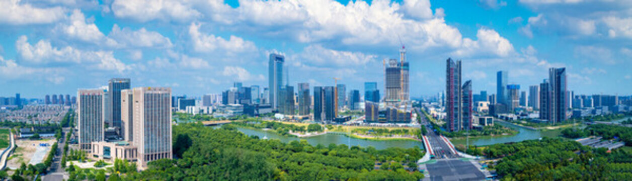 浙江省寧波市東部新城城市風光