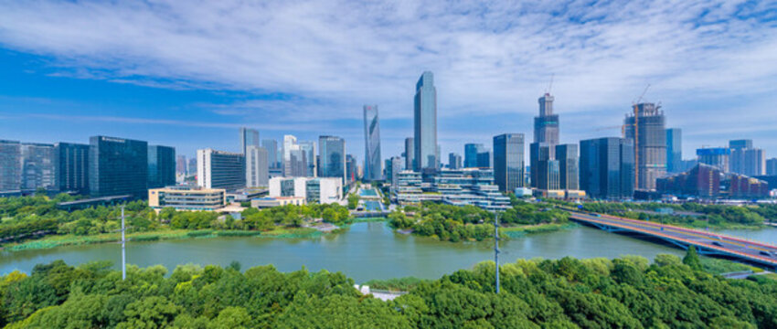 浙江省寧波市東部新城城市風光
