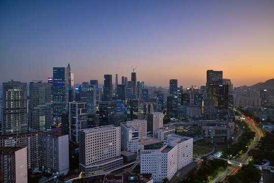 深圳南山科技園后海風(fēng)光夜景