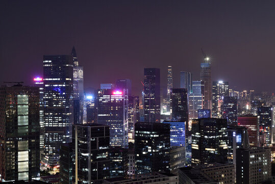 深圳南山科技園后海風(fēng)光夜景