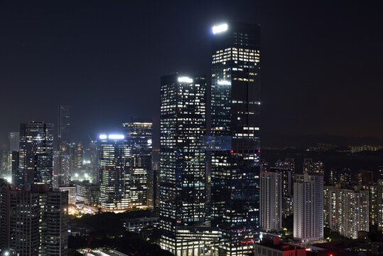 深圳南山科技園后海風(fēng)光夜景