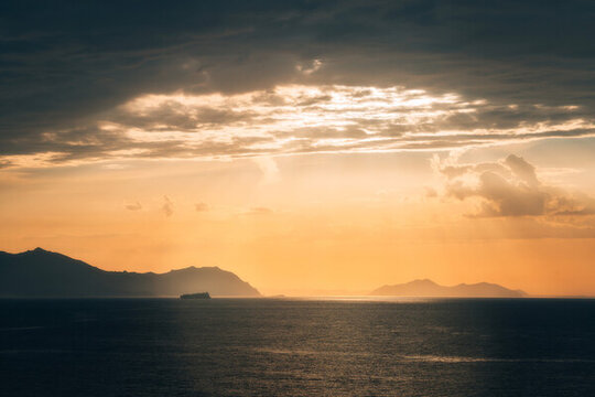 海上落日風(fēng)景