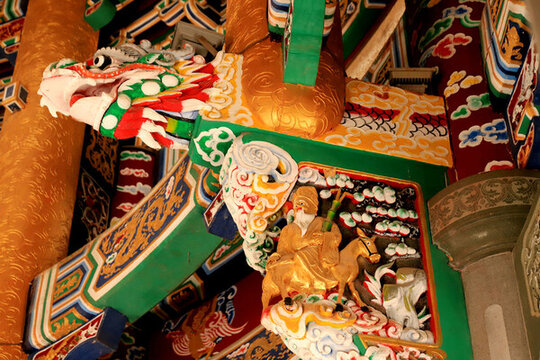 寺廟建筑局部特寫