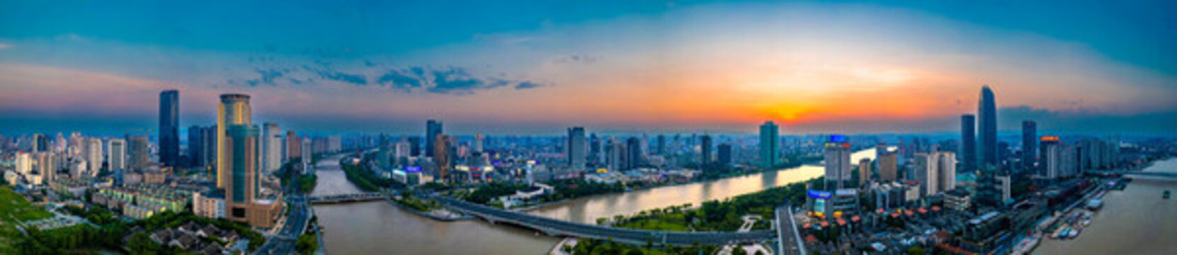 寧波三江口老外灘夜景