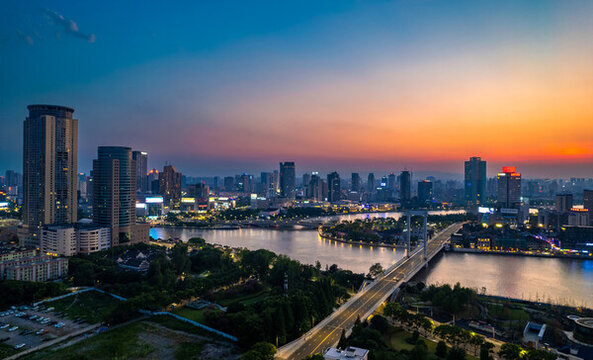 寧波三江口城市夜景
