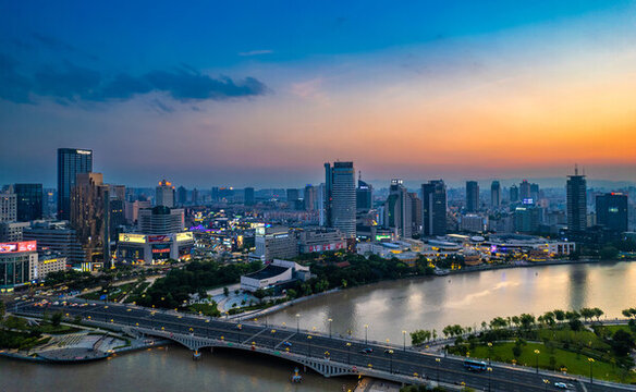 寧波三江口城市夜景
