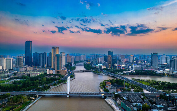 寧波三江口城市夜景