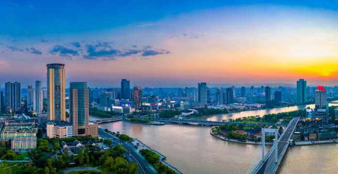 寧波三江口城市夜景
