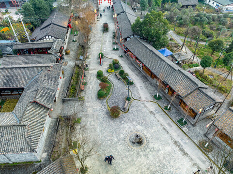 郫都戰(zhàn)旗村鄉(xiāng)村十八坊古街