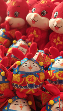 春節(jié)毛絨地堆陳列