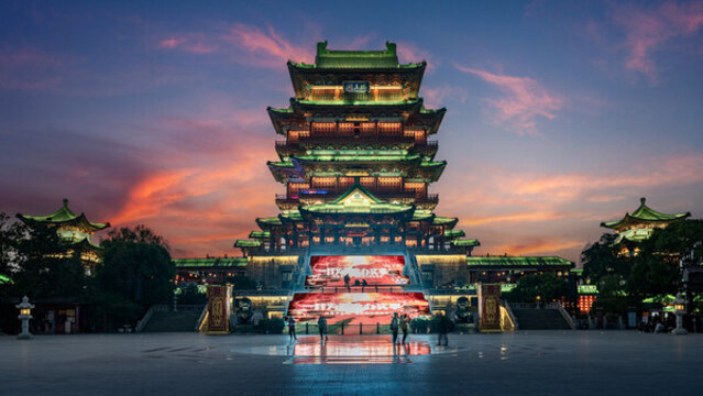 江西南昌滕王閣夜景