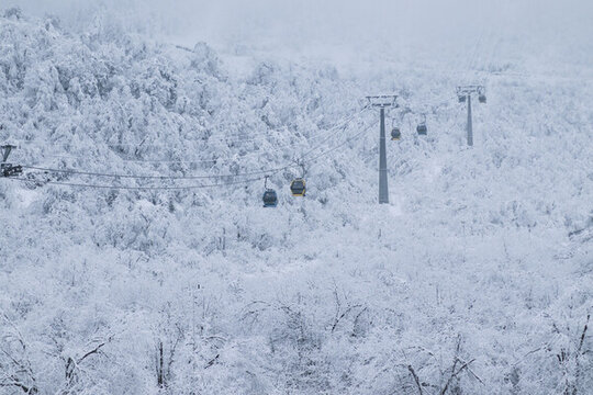 西嶺雪山冬季雪景