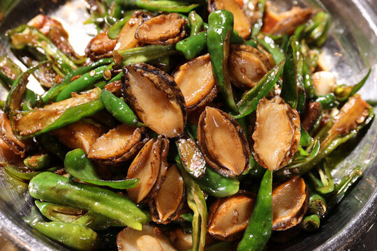辣椒炒鮑魚