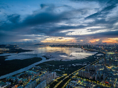 深圳南山區(qū)深圳灣大景