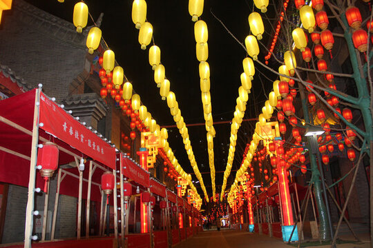 蘭州老街大紅燈籠