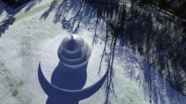 古建筑雪雕景觀