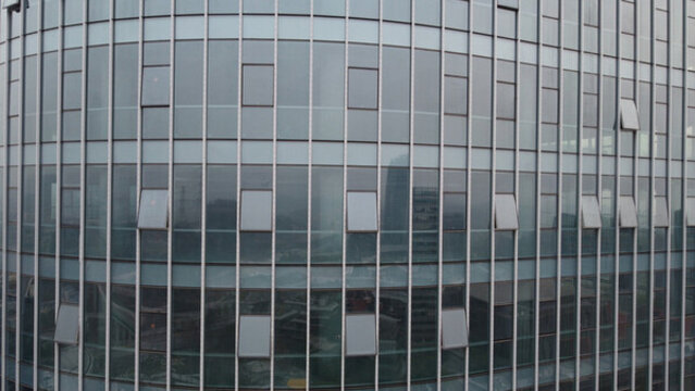 航拍建筑物玻璃外墻