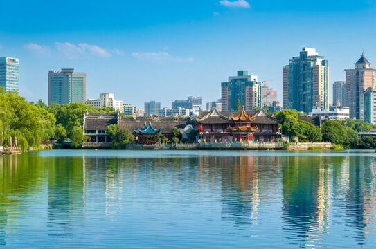 寧波月湖公園風(fēng)光
