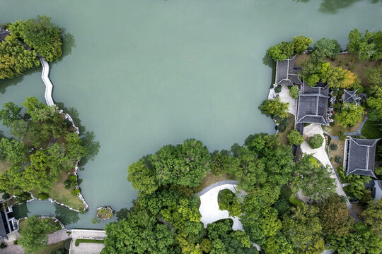 航拍杭州西湖江南園林風景區(qū)