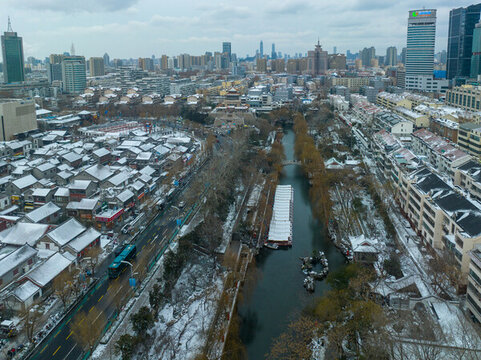 雪后的濟南城市風光