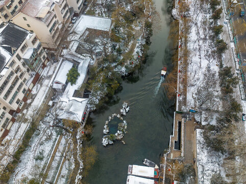 雪后的濟(jì)南城市風(fēng)光