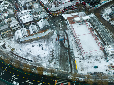 雪后的濟(jì)南城市風(fēng)光