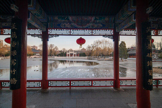 北京旅游景點(diǎn)大觀園公園景色