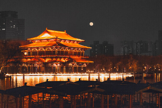 興慶宮南薰閣夜景