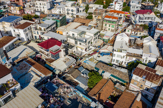 航拍福建廈門曾厝垵文創(chuàng)村