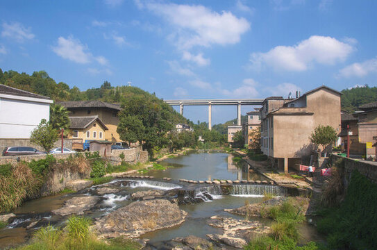 福建山村小溪風(fēng)光