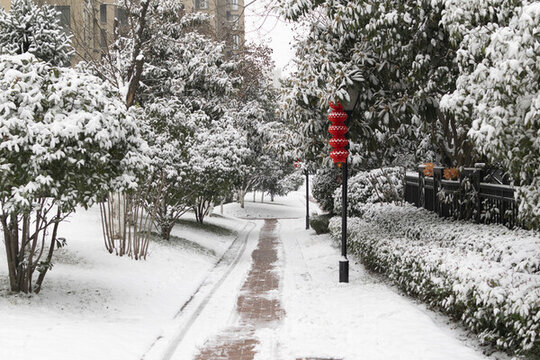 小區(qū)雪景