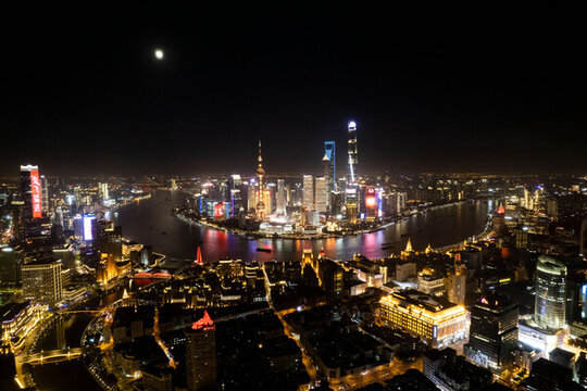 上海航拍夜景