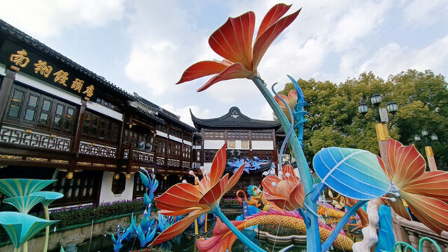 上海豫園城隍廟兔年春節(jié)花燈