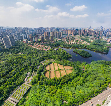 彩云湖濕地公園航拍