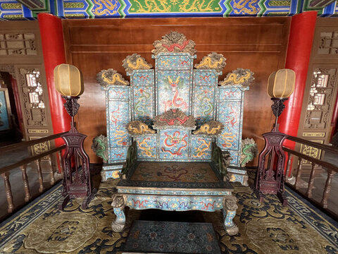 圓明園古建筑建筑構(gòu)件精雕龍椅
