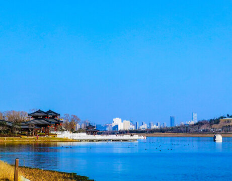 西安昆明池七夕公園水天一色